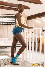 Fake Hostel - African Black babe and SE Asian threesome - 05/21/2021