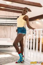 Fake Hostel - African Black babe and SE Asian threesome - 05/21/2021