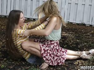 Pervs On Patrol - Blonde Hottie's Strip Girlfight - 10/07/2014
