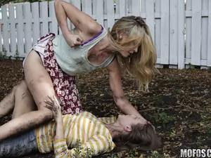 Pervs On Patrol - Blonde Hottie's Strip Girlfight - 10/07/2014