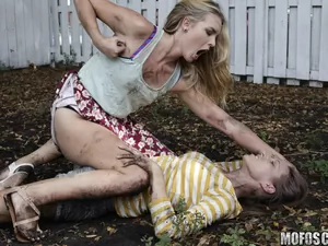 Pervs On Patrol - Blonde Hottie's Strip Girlfight - 10/07/2014