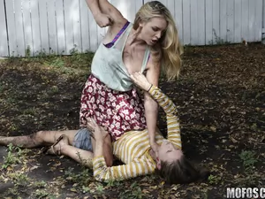 Pervs On Patrol - Blonde Hottie's Strip Girlfight - 10/07/2014