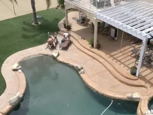 Drone Hunter - Poolside Banging - 11/28/2014