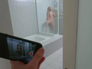 Pervs On Patrol - Stepsister Shower Peepshow - 04/23/2019