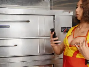 Pervs On Patrol - Creampie in a Restaurant Kitchen - 01/05/2022