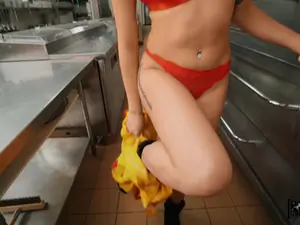 Pervs On Patrol - Creampie in a Restaurant Kitchen - 01/05/2022