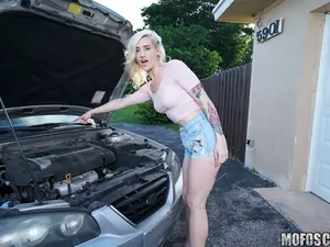 Lets Try Anal - Inked Blonde's Ass Full of Cum - 09/07/2016