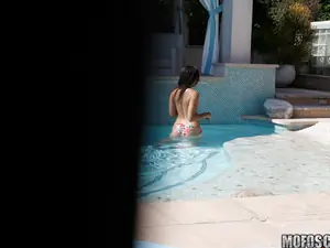 Pervs On Patrol - Adrian Maya Plowed Poolside - 01/06/2017