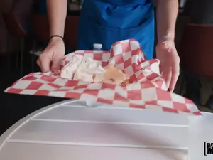 Let's Post It - Waitress Breaks for BF's Big Sub - 04/22/2025