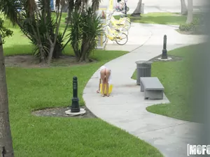 Pervs On Patrol - Celeb Look-Alike in Thong Bikini - 10/13/2017