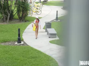 Pervs On Patrol - Celeb Look-Alike in Thong Bikini - 10/13/2017