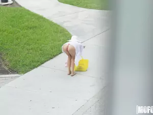 Pervs On Patrol - Celeb Look-Alike in Thong Bikini - 10/13/2017