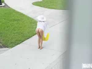Pervs On Patrol - Celeb Look-Alike in Thong Bikini - 10/13/2017