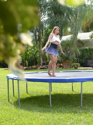Pervs On Patrol - Big Tit Babe Twerks on Trampoline - 05/12/2017